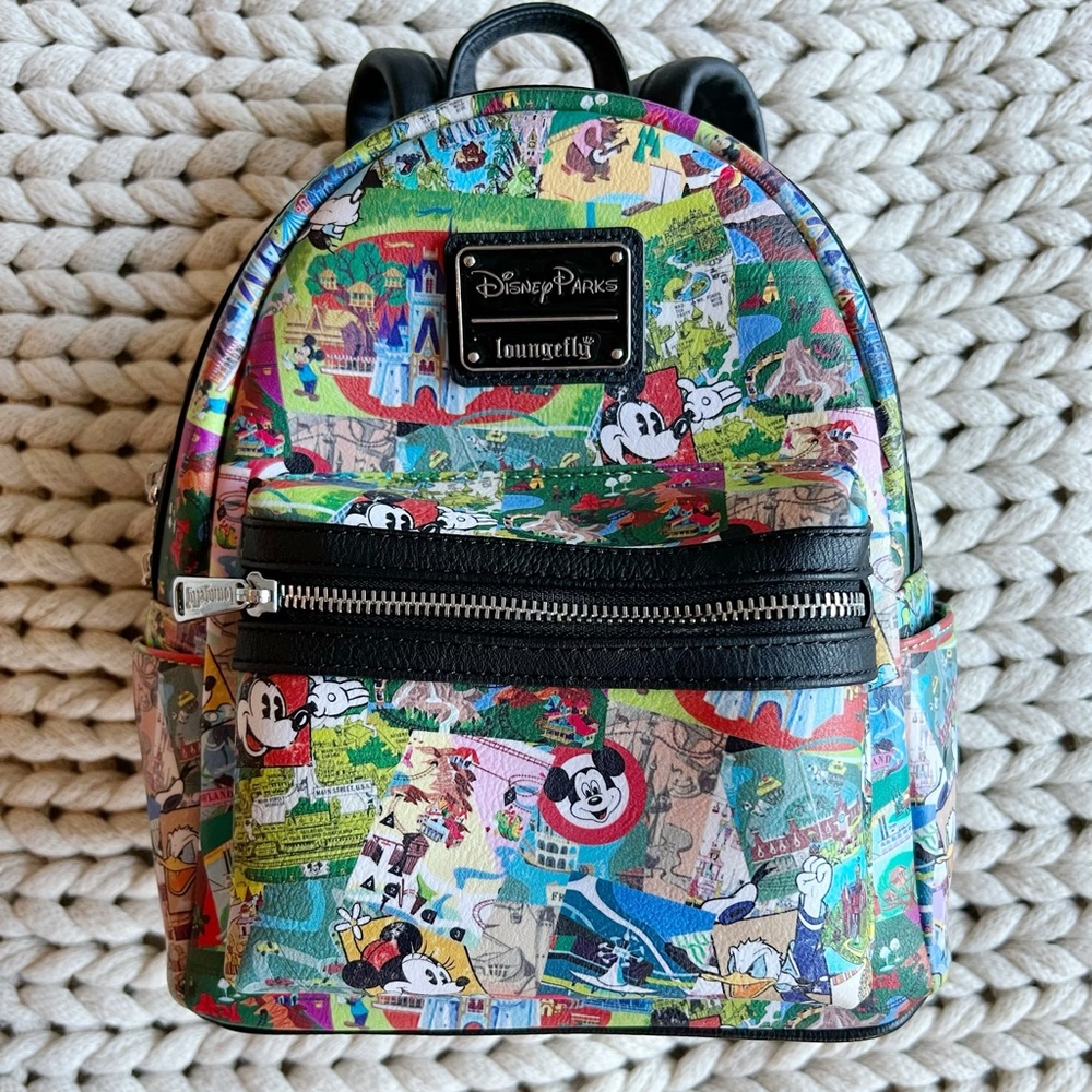 🔥SOLD🔥Loungefly Disney parks collage backpack